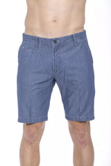 Pantalones cortos de bermudas azul náuticas elegantes