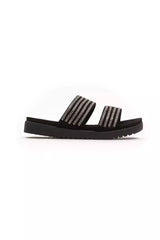 Silver Textile Women Sandal