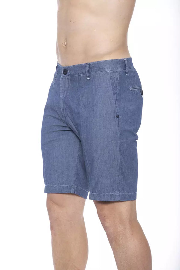 Pantalones cortos de bermudas azul náuticas elegantes