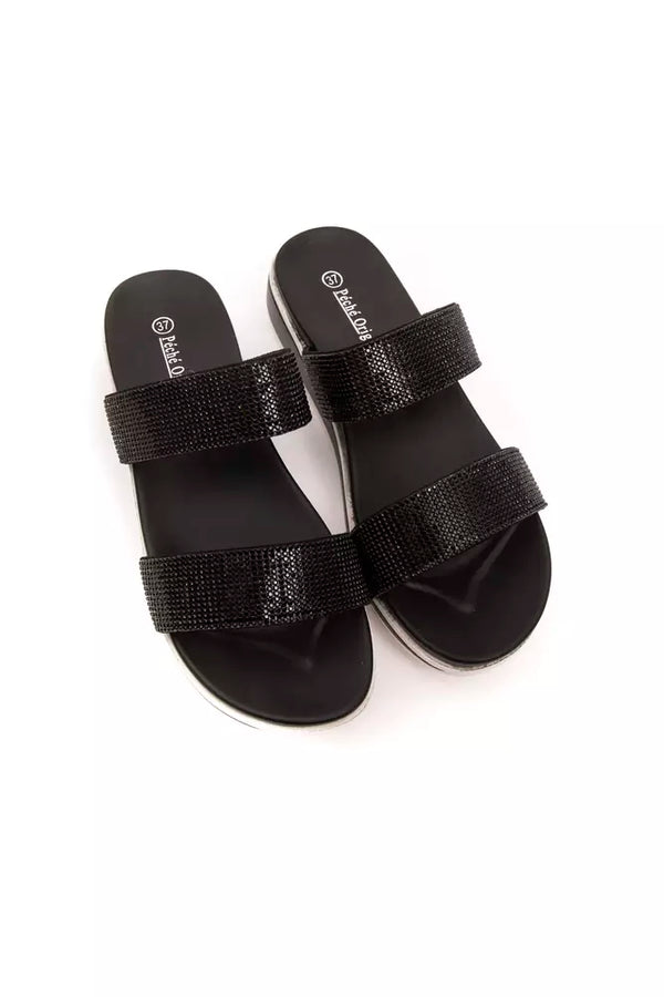 Chic Strassonstone Twin-Strap Lows Sandalen