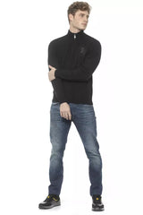 Cardigan de zip de cachemira de hombres elegantes para hombres