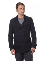 Elegante blazer blu a doppio petto