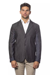 Chic Verri Single-Breasted Grey Blazer