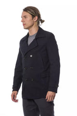 Elegante blazer blu a doppio petto