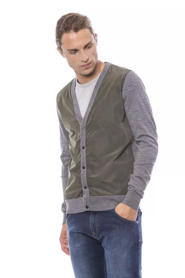 Cardigan élégant en laine gris gris