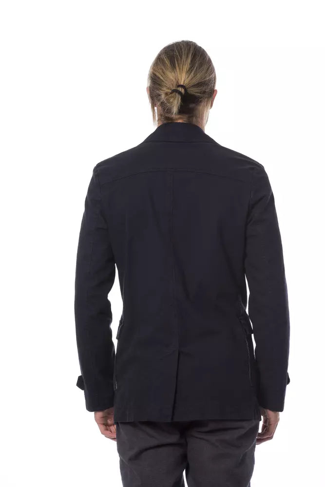 Elegante blazer de algodón de doble pecho