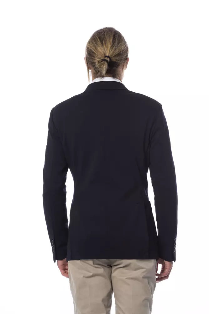 Elegante blazer a doppio petto in blu