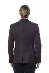 Elegante blazer de hombres de lana gris