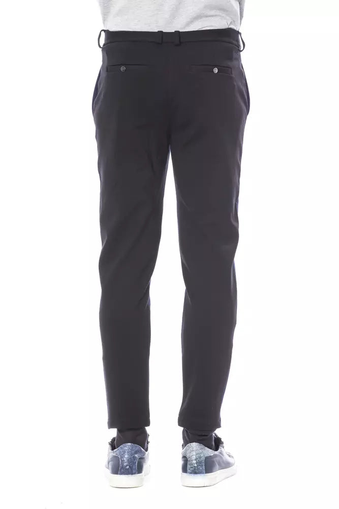 Pantalon bleu slim élégant