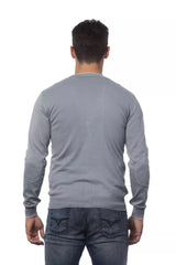 Cardigan en coton gris élégant pour hommes