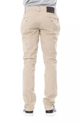 Beige Cotton Men Chino Pant