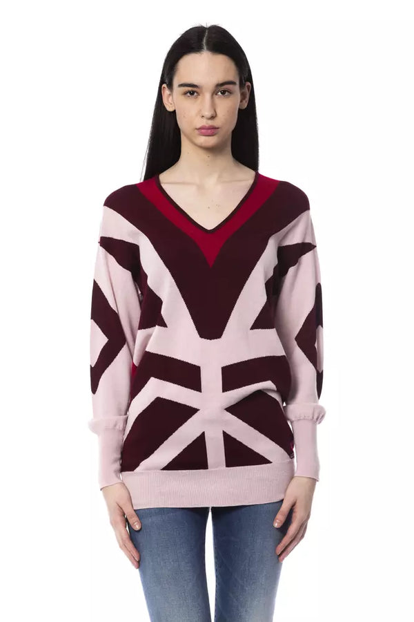 Burgundy Wool Women Sweater