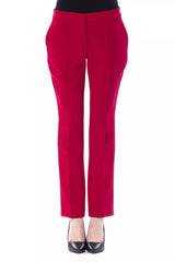 Fuchsia Polyester Women Pant