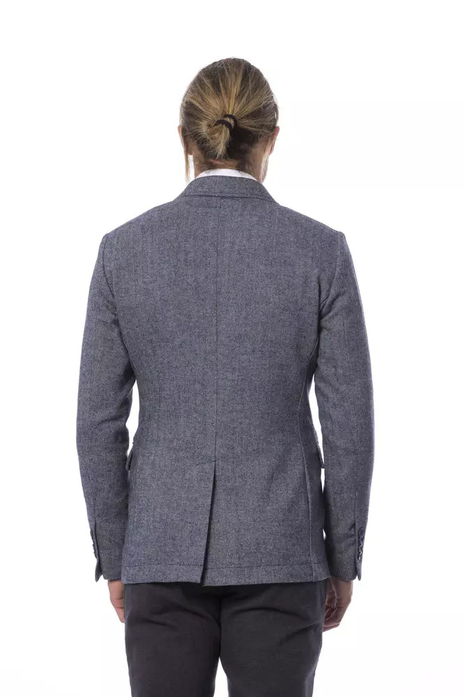 Eleganter blauer Einbrennblazer