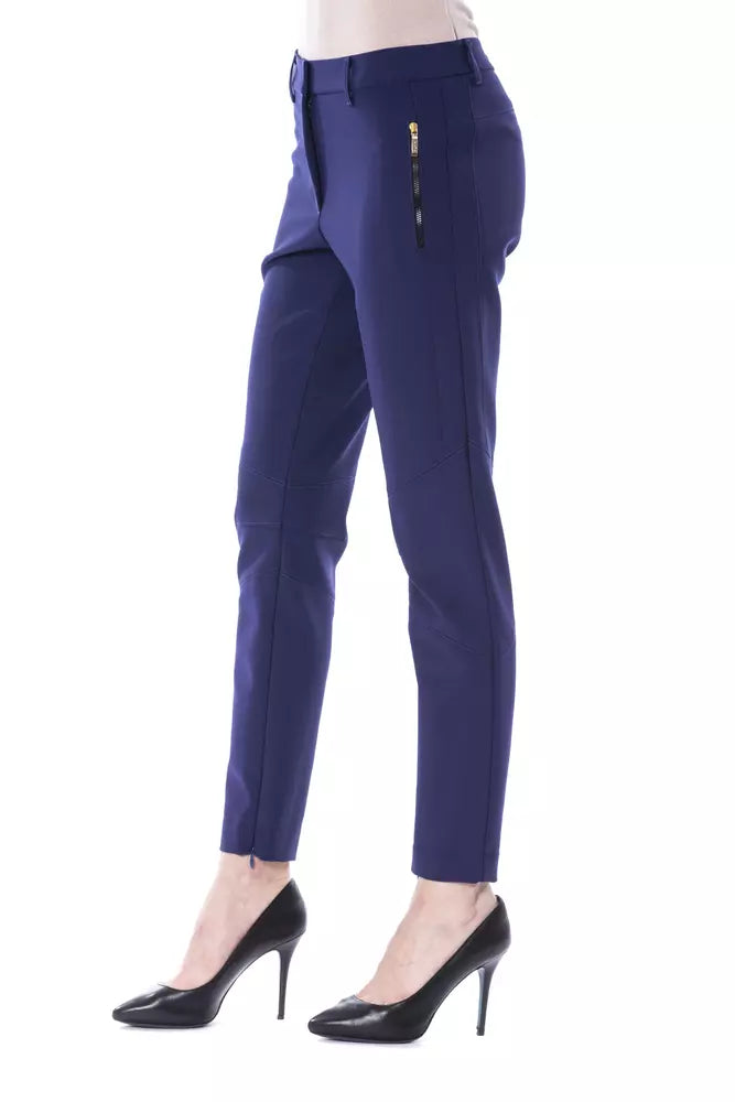 Pantaloni chic slim fit con tasche zip