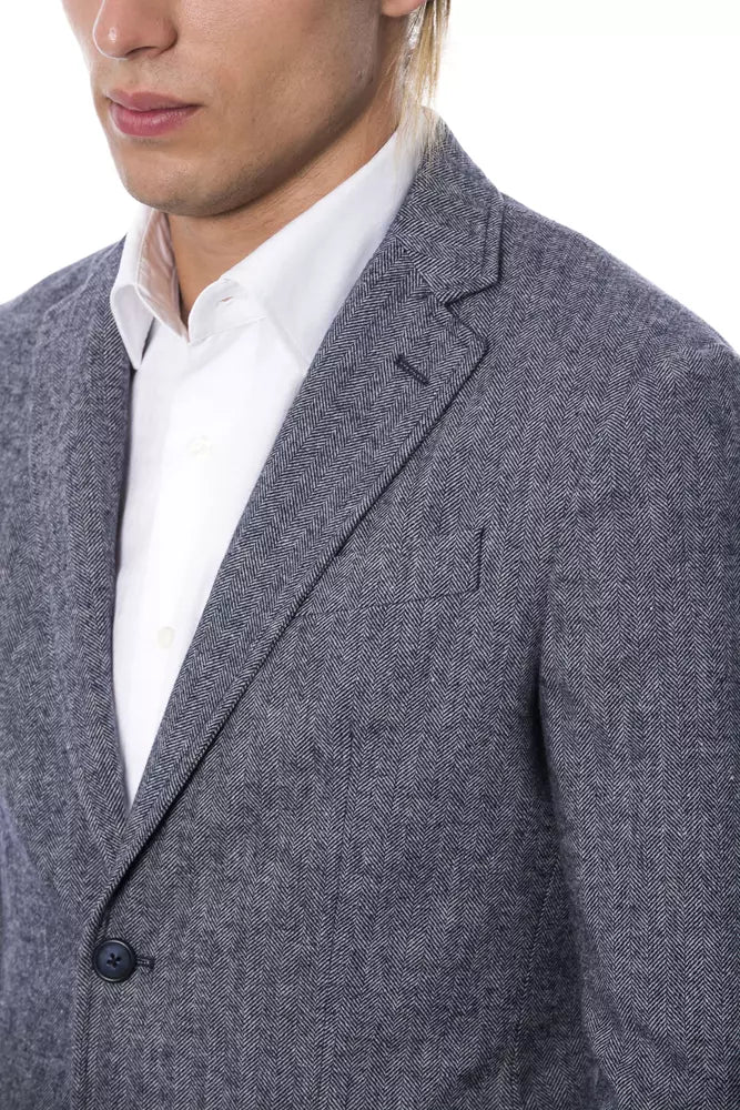 Eleganter blauer Einbrennblazer