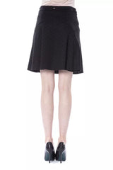 Black Polyester Women Skirt