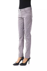 Pantalones de mezcla de algodón gris elegante