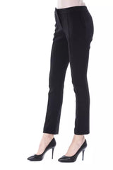 Pantalon skinny noir élégant avec des détails uniques