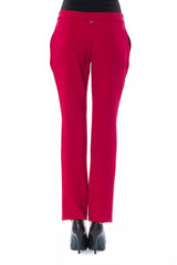 Pantaloni chic fucsia slim fit