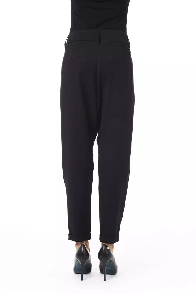 Black Polyester Women Pant