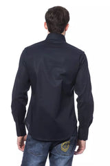 Shirt bleu monogramme élégant pour les hommes