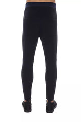 Black Viscose Men Pants