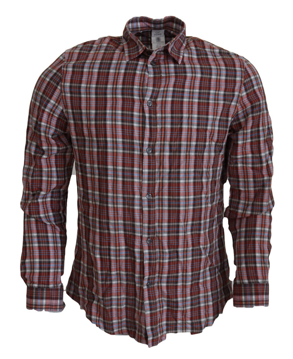 Camicia da uomo in cotone multicolore