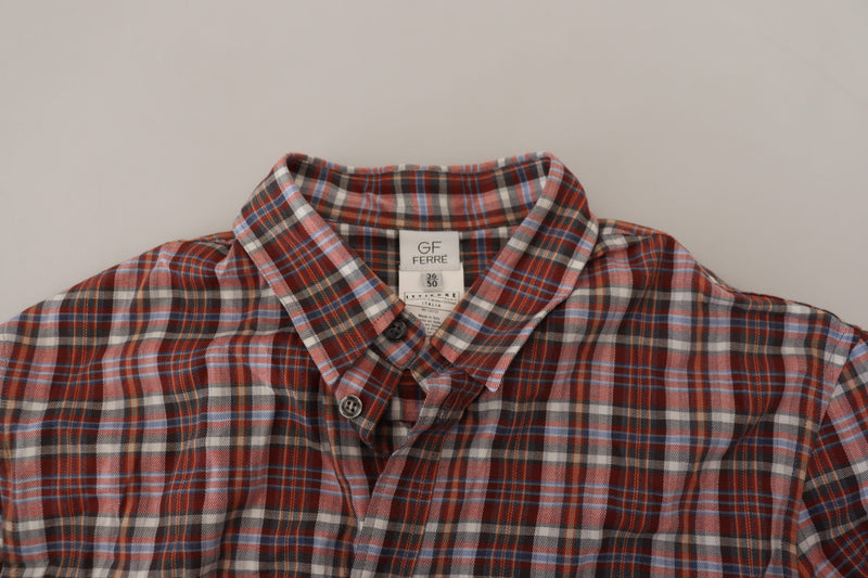 Camicia da uomo in cotone multicolore