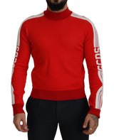 Elegante suéter de jersey rojo para hombres