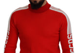 Elegante suéter de jersey rojo para hombres