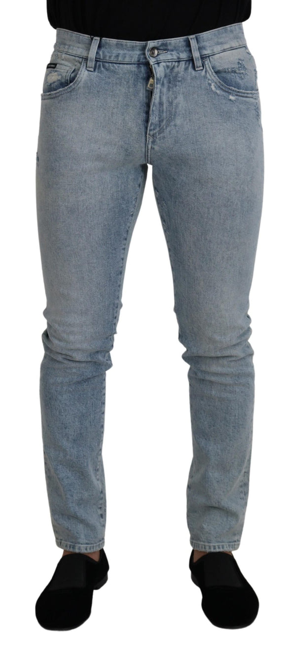 Pantalon en jean bleu clair classique