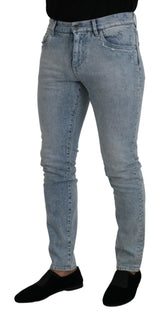 Pantalon en jean bleu clair classique