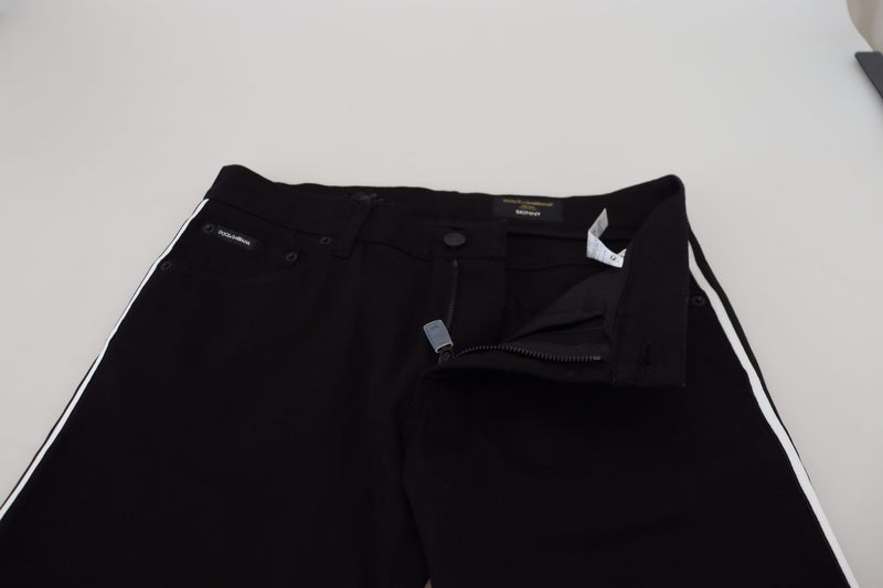 Eleganti pantaloni in denim in fit nero slim