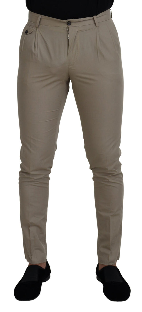 Superbe pantalon en coton italien beige