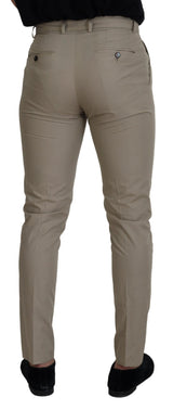 Atemberaubende beige italienische Baumwollhose