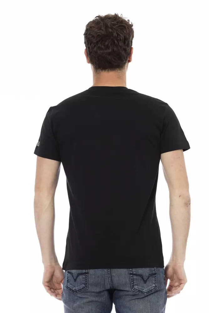 Κομψό κοντό μανίκι V-neck tee