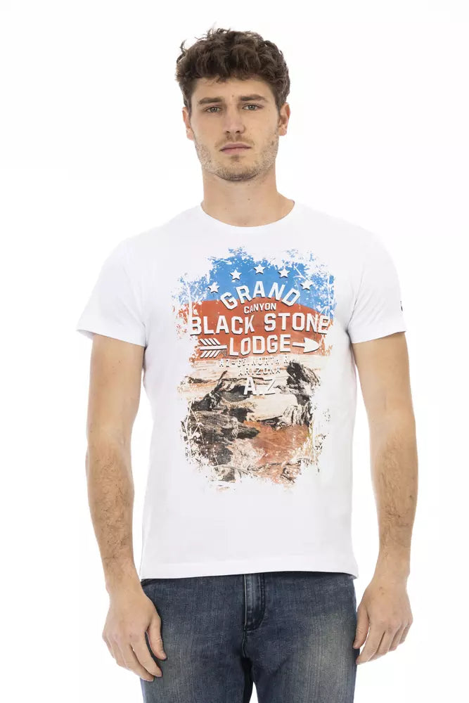 T-shirt de cou rond classique d'action de Trussardi