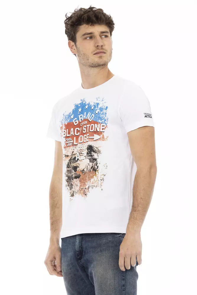 Camiseta de cuello redondo de trussardi acción clásica