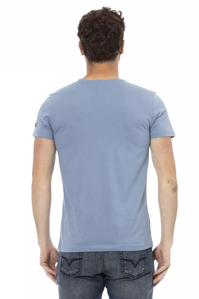 T-shirt en coton chic bleu clair