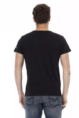 Sleeek Black Tee con estampado frontal exclusivo