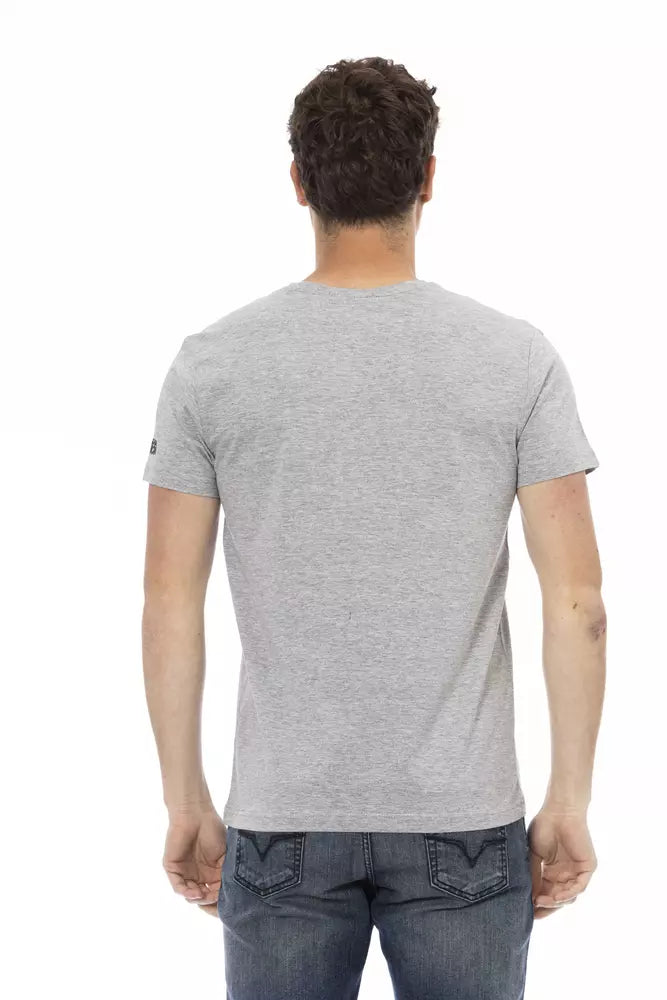 T-shirt gris élégant avec imprimé avant