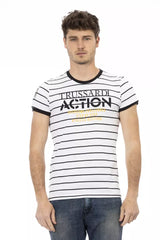 T-shirt blanc élégant avec imprimé audacieux