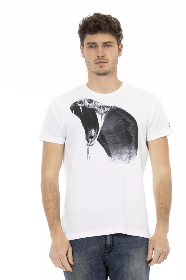 Elegante camiseta de manga corta blanca para hombres