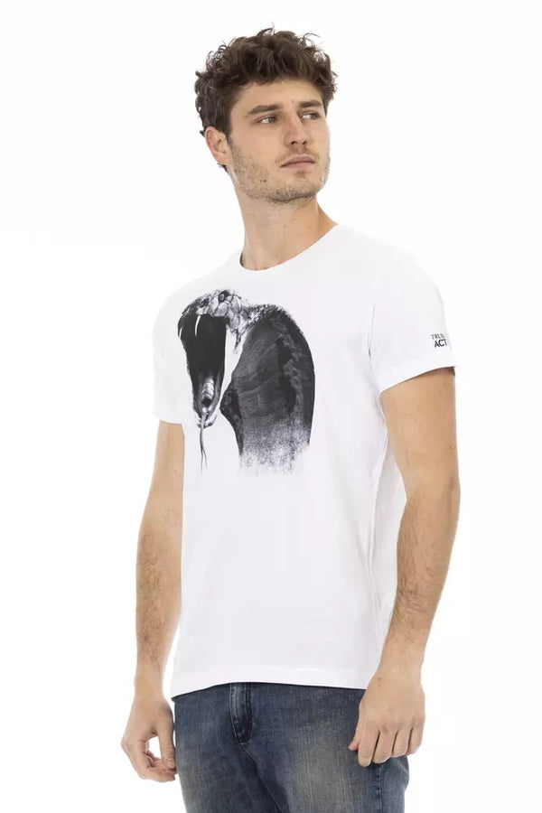 Elegante camiseta de manga corta blanca para hombres