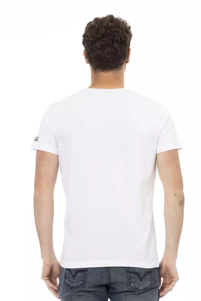 Elegante camiseta de manga corta blanca para hombres