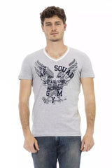 Gray Cotton Men's T-Shirt