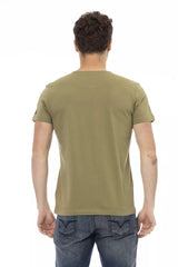 Camiseta de manga corta verde elegante