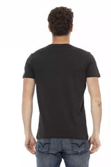 Sleek Black Print Tee - Elegancia casual redefinida