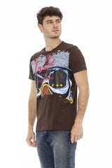 Elegantes braunes Kurzarm -T -Shirt